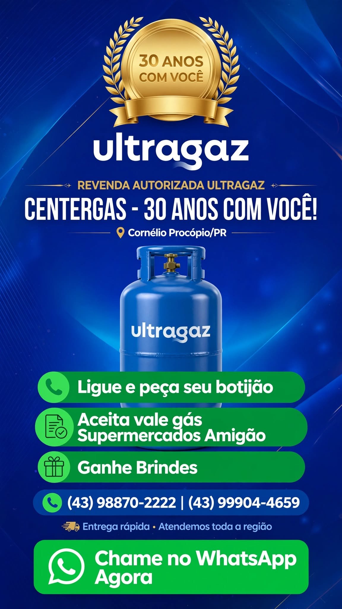 Vazilhame gás glp