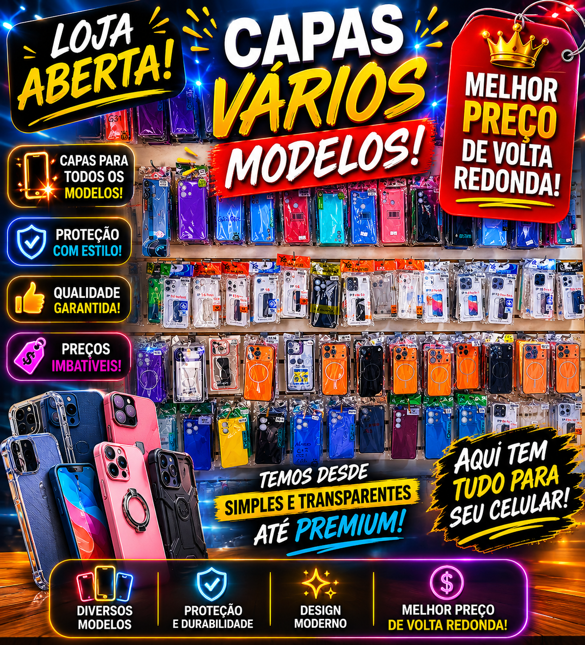Capas películas acessórios para celular