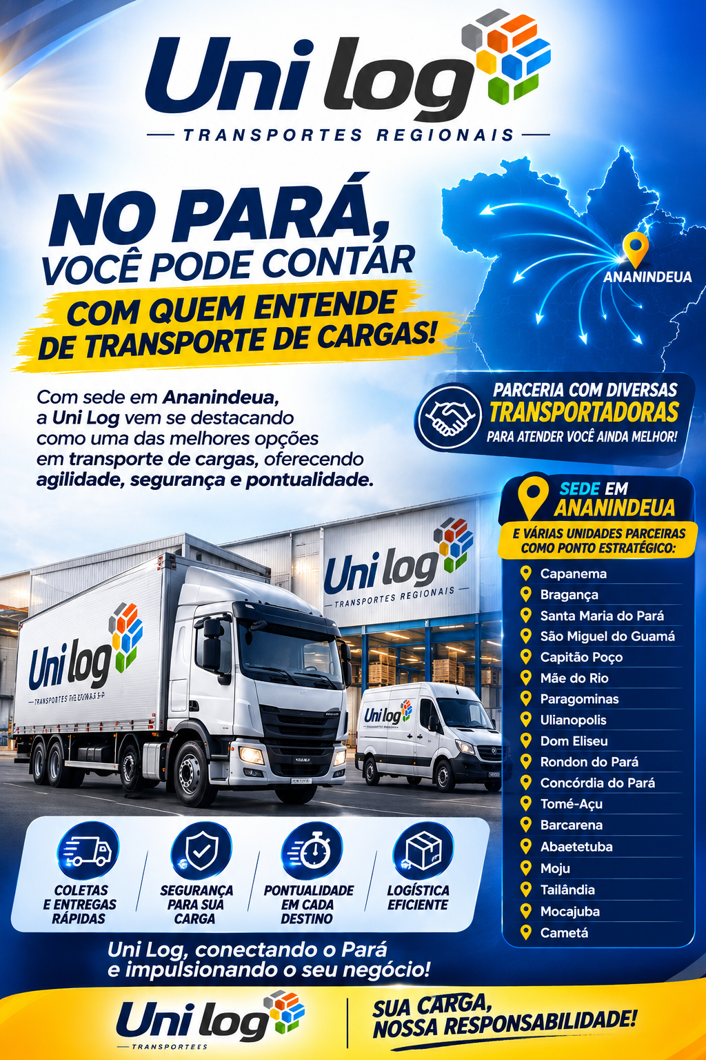 Transporte de carga e encomendas